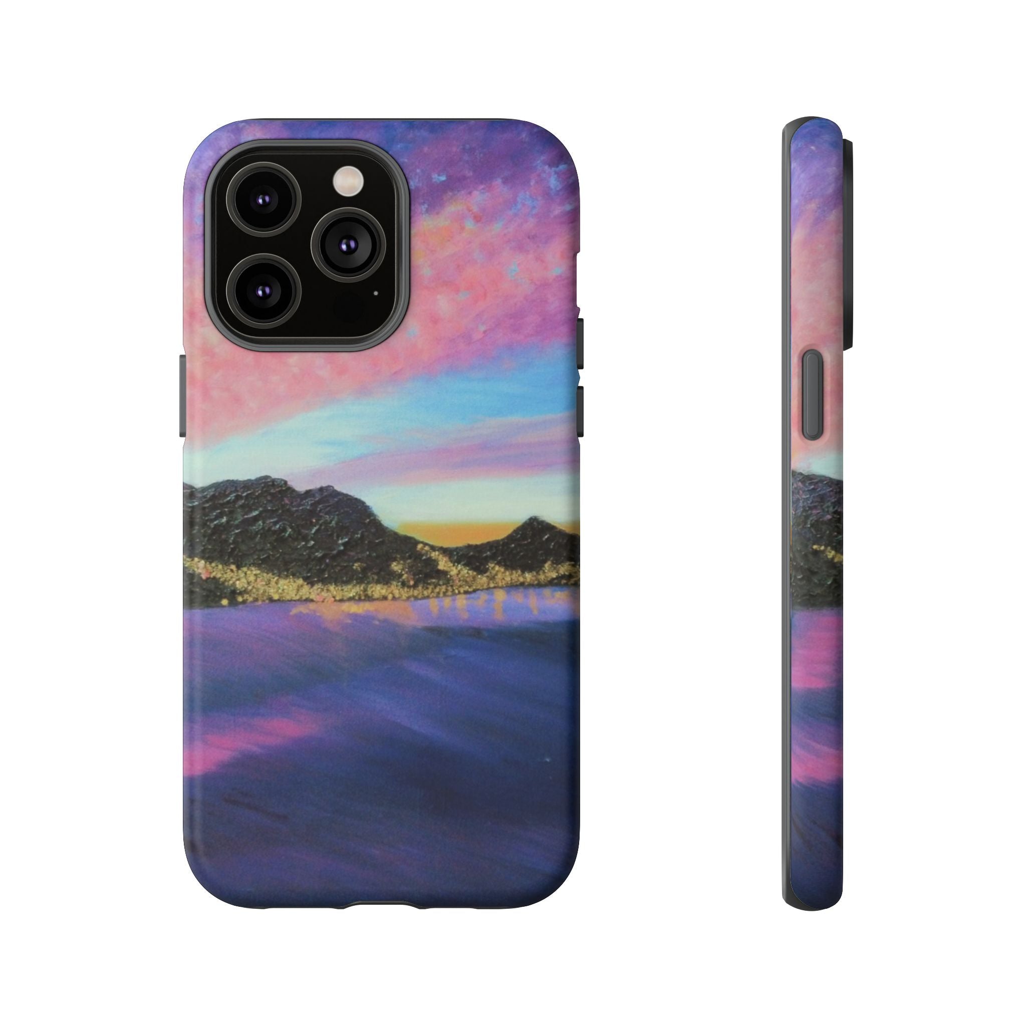 Sunset Mountain Landscape Phone Case — Colorful Sky Tough Case