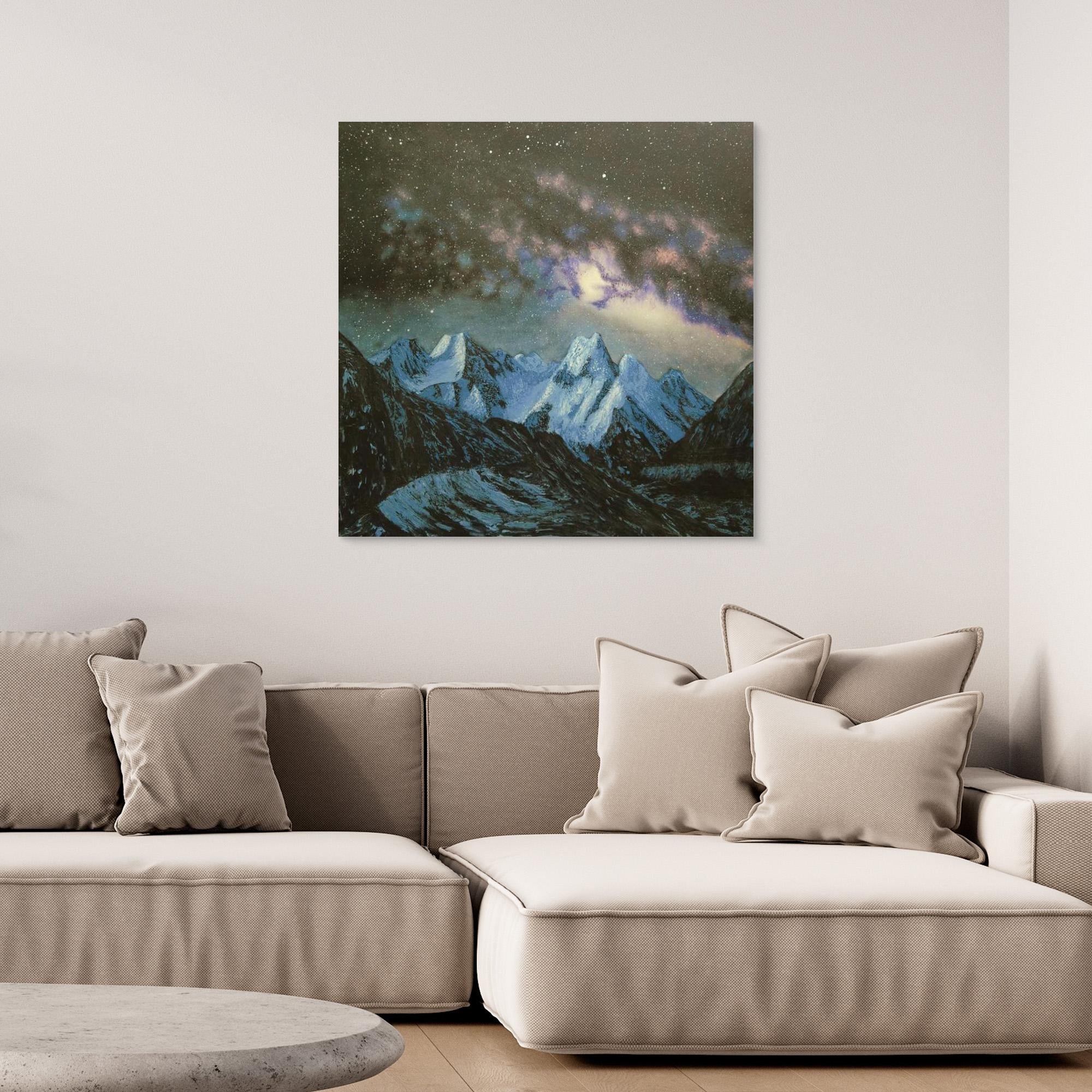 Himalayas beneath the Milky Way