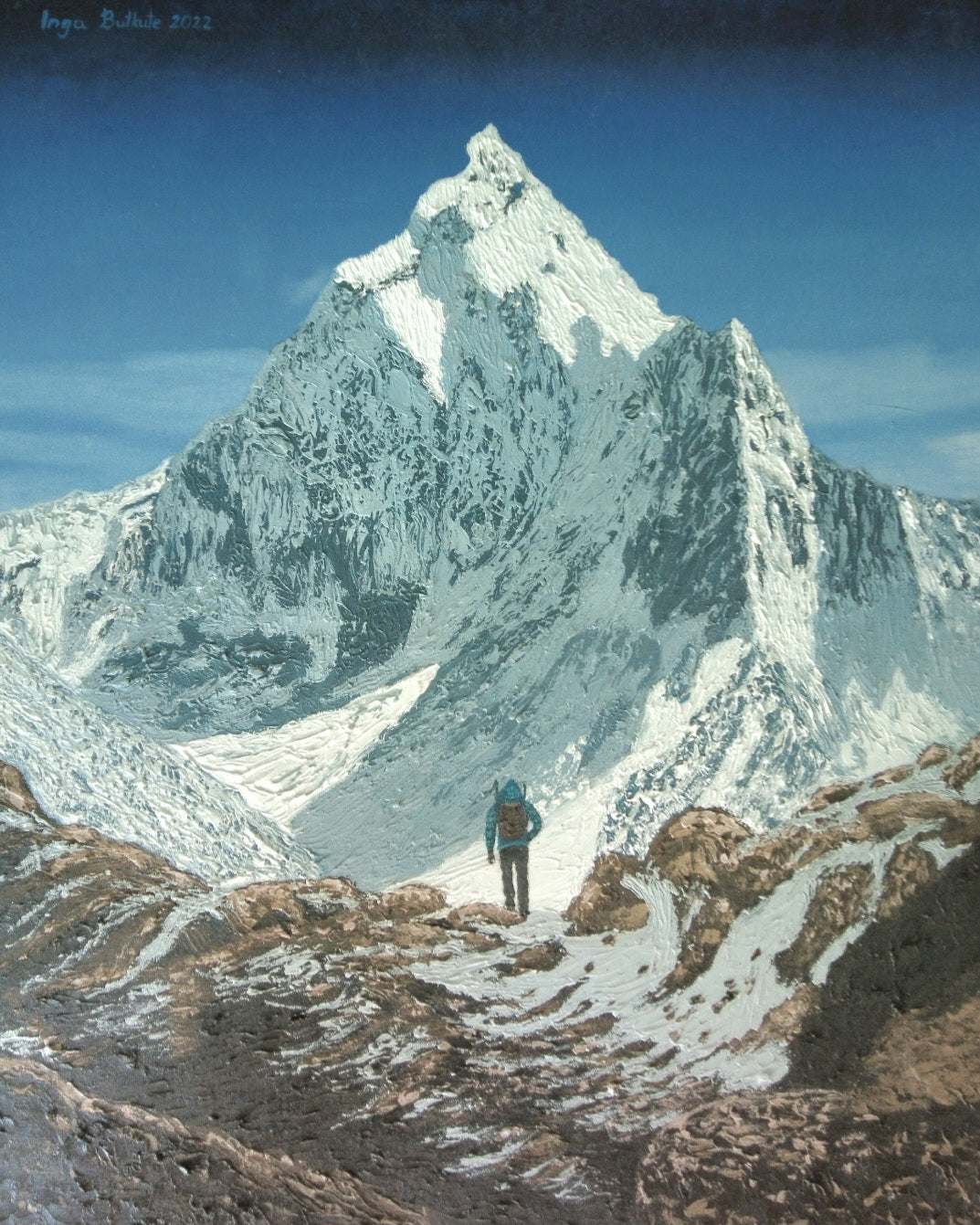 The Journey Canvas Print — Snowy Peak Matte Stretched Wall Art