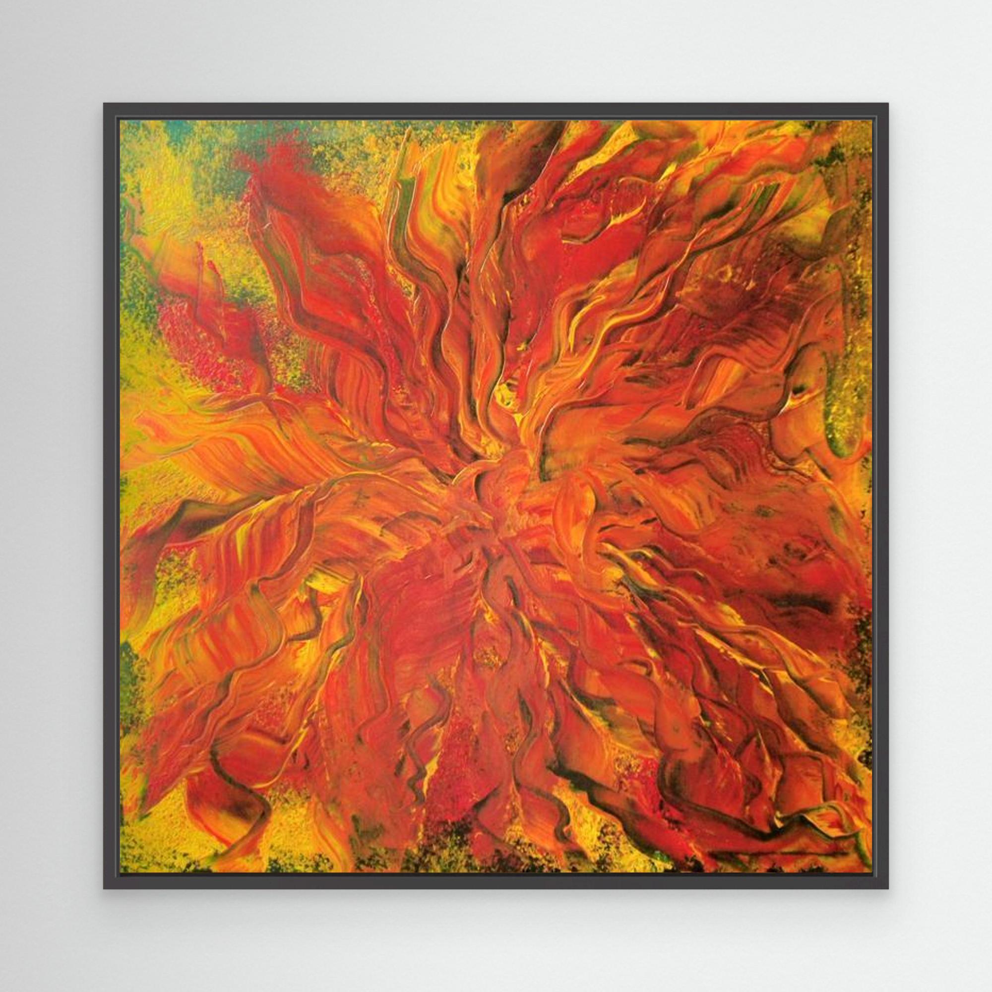 Burning Heart Canvas Print